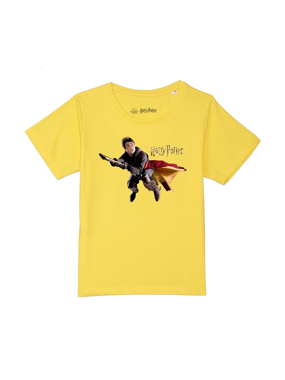 

Harry Potter by Wear Your Mind Boys Yellow & Black Printed Pure Cotton T-shirt