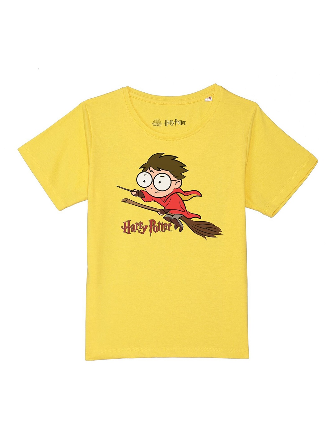 

Harry Potter by Wear Your Mind Boys Yellow Printed Pure Cotton T-shirt