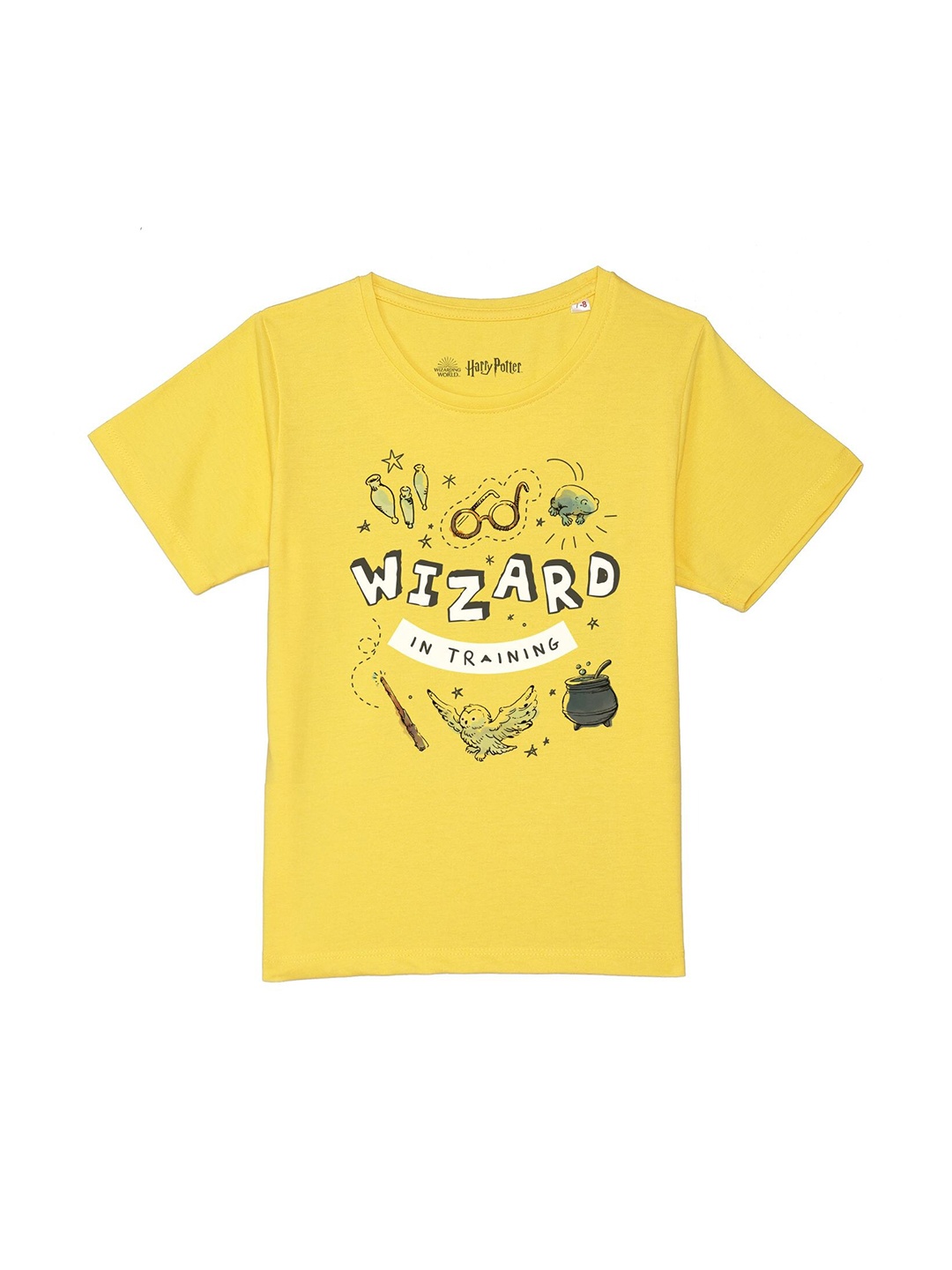 

Harry Potter by Wear Your Mind Boys Yellow Harry Potter Printed Pure Cotton T-shirt