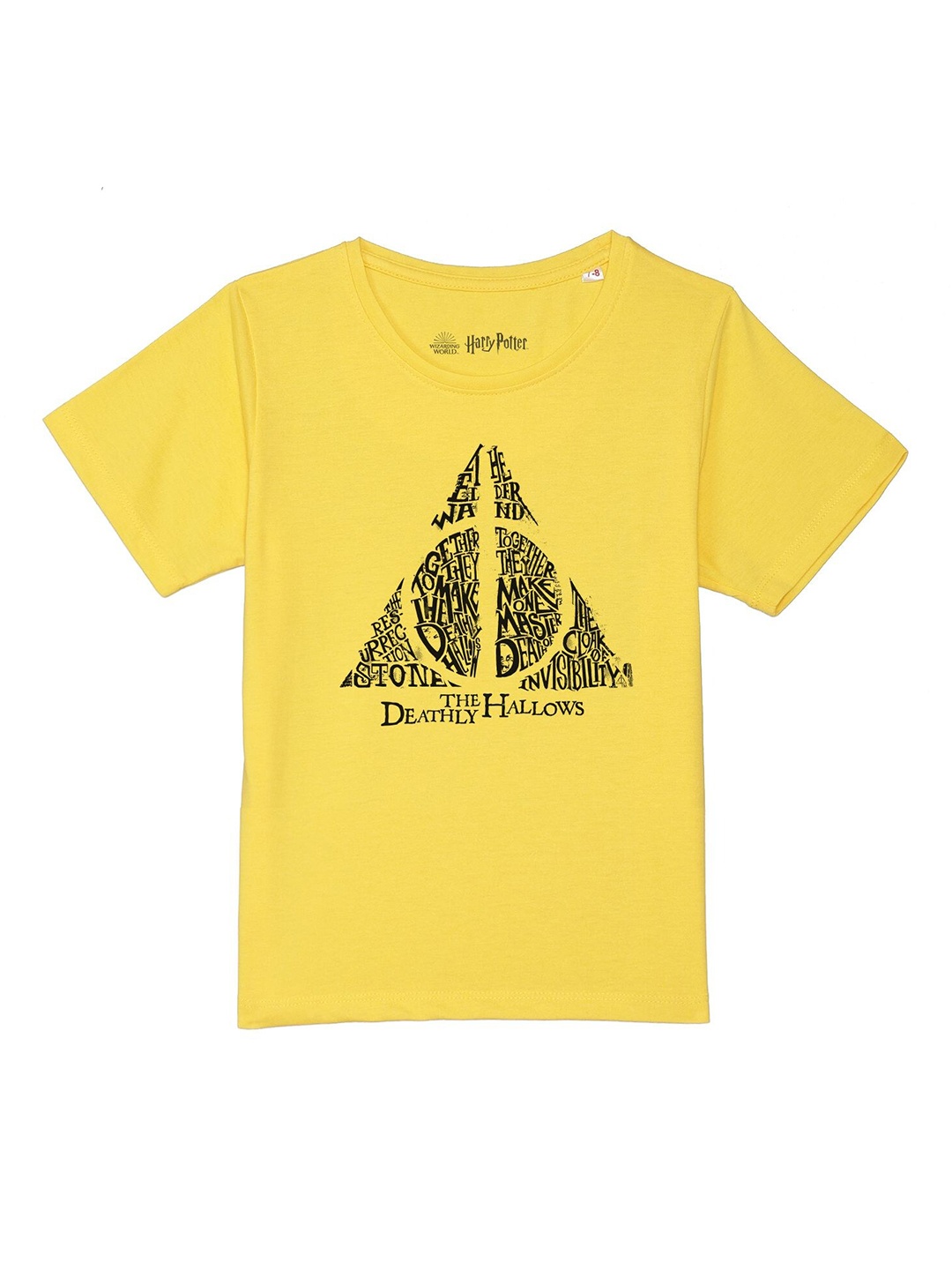 

Harry Potter by Wear Your Mind Boys Yellow & Black Pure Cotton Printed T-shirt