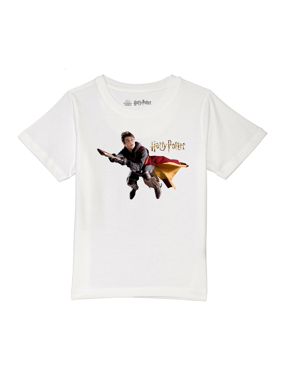 

Harry Potter by Wear Your Mind Boys White Printed Pure Cotton T-shirt