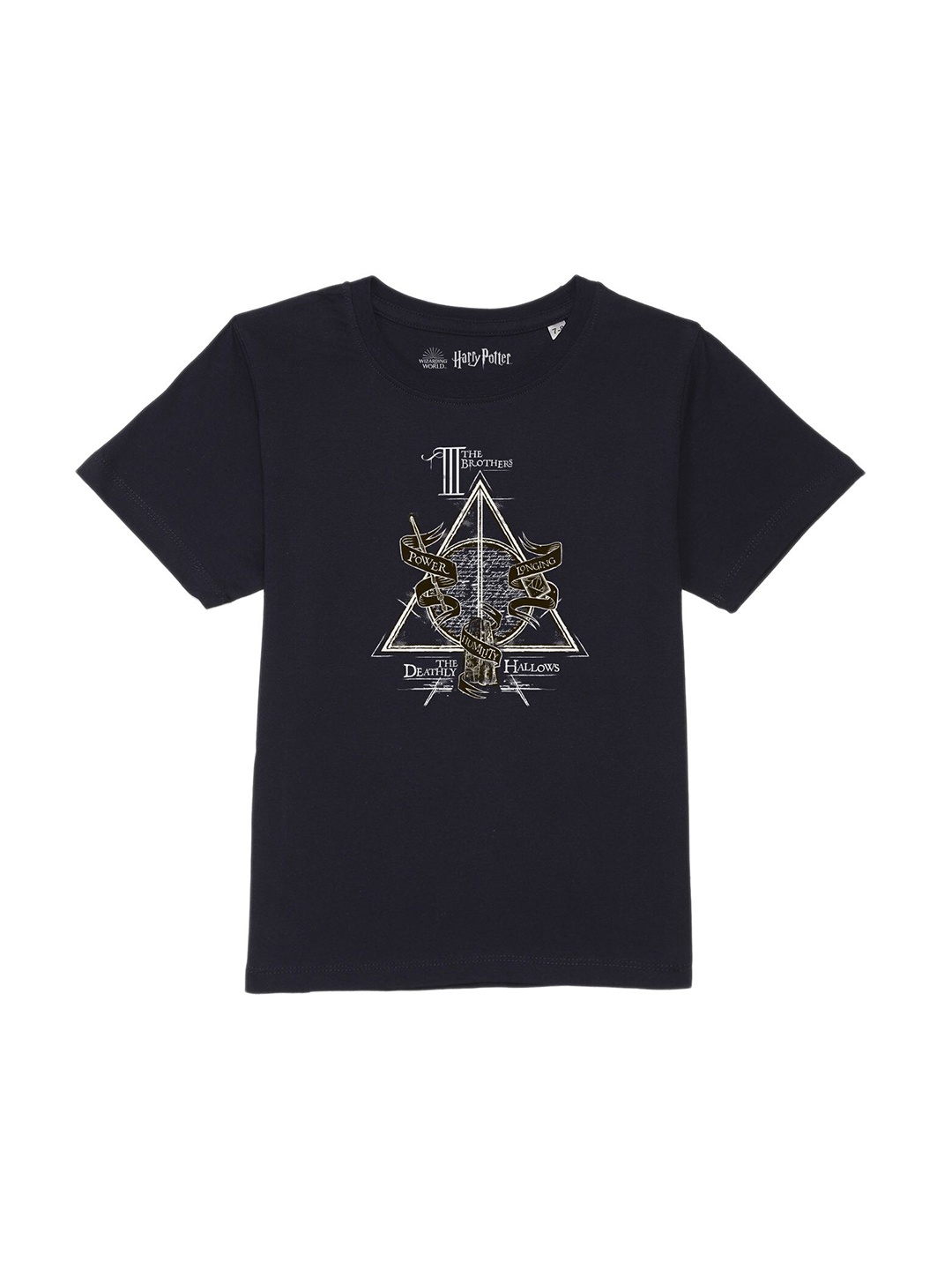 

Harry Potter by Wear Your Mind Boys Navy Blue Printed Pure Cotton T-shirt