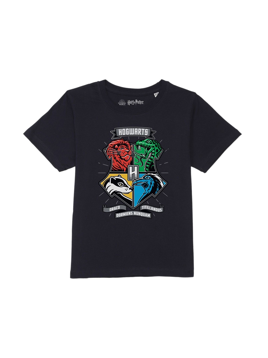 

Harry Potter by Wear Your Mind Boys Navy Blue Printed Pure Cotton T-shirt