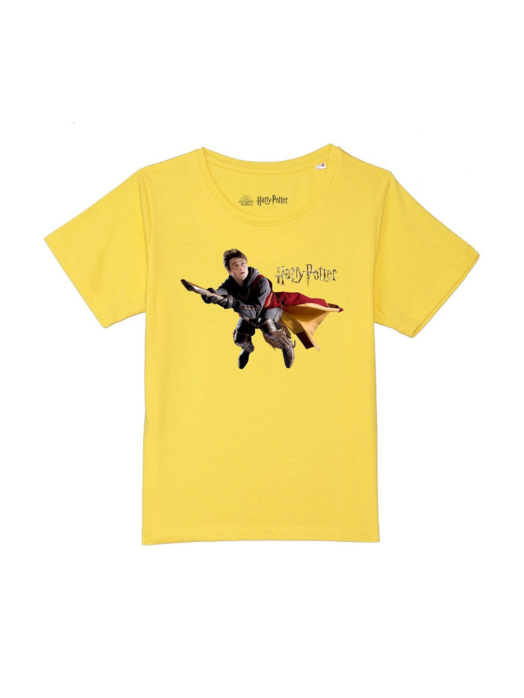 

Harry Potter by Wear Your Mind Boys Yellow Printed Pure Cotton T-shirt
