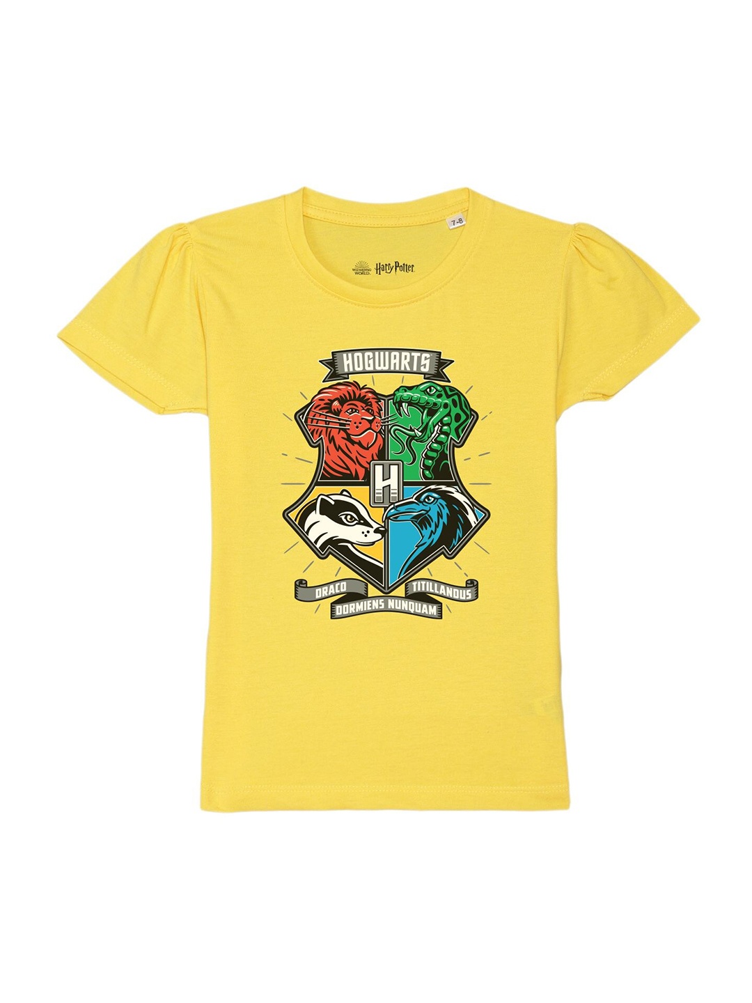 

Harry Potter by Wear Your Mind Girls Yellow Printed T-shirt