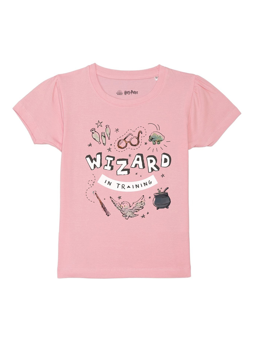 

Harry Potter by Wear Your Mind Girls Pink Printed T-shirt