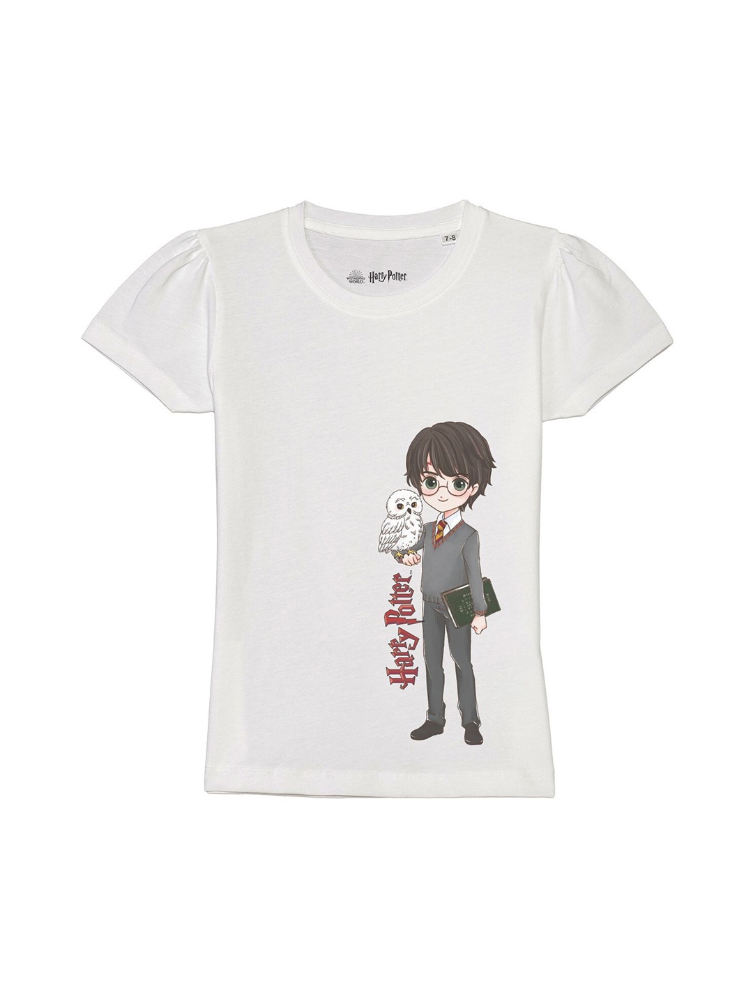 

Harry Potter by Wear Your Mind Girls White Printed T-shirt