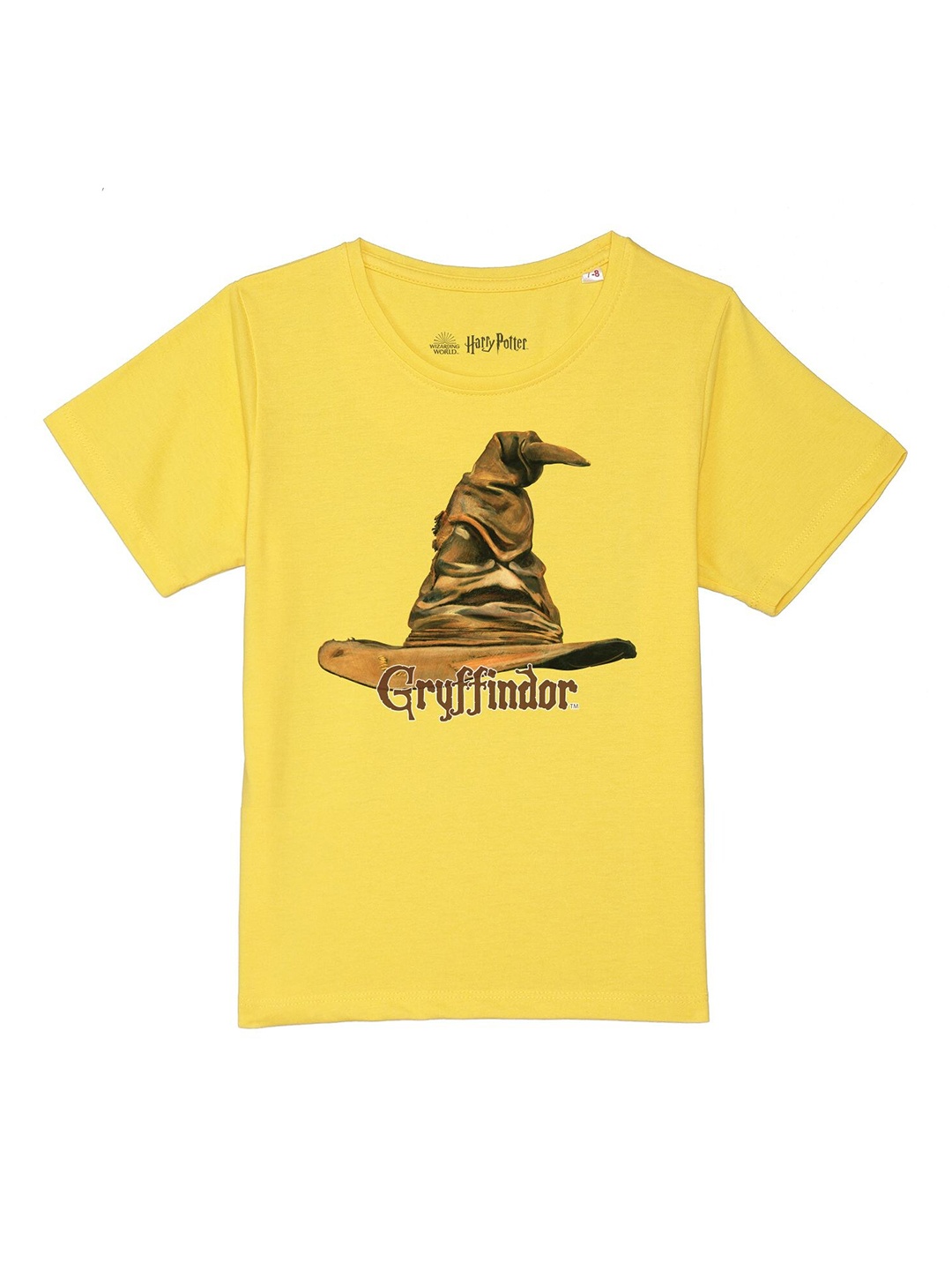 

Harry Potter by Wear Your Mind Boys Yellow Printed Pure Cotton T-shirt