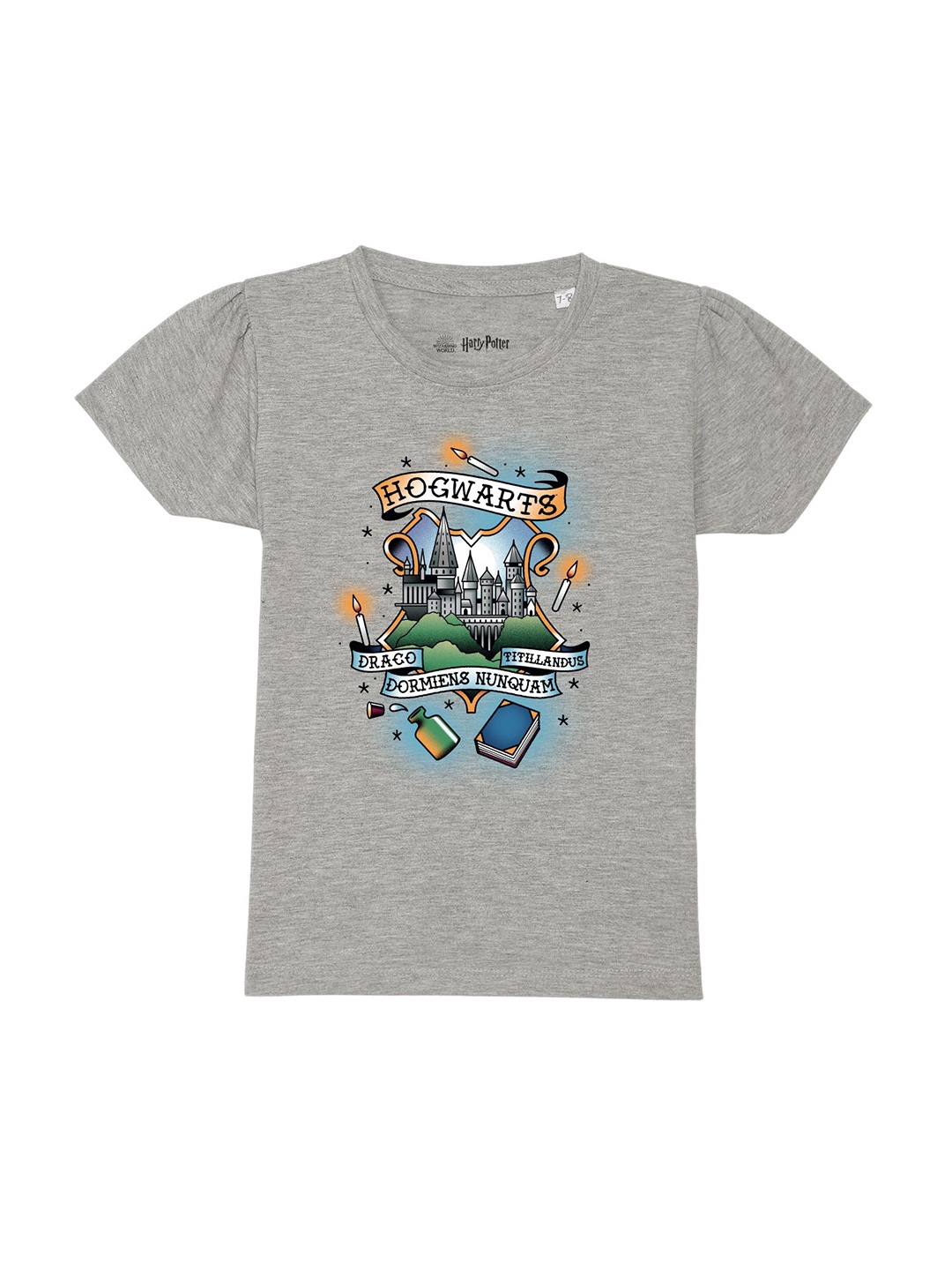 

Harry Potter by Wear Your Mind Girls Grey Printed T-shirt