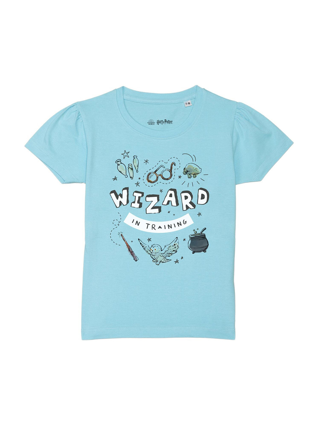

Harry Potter by Wear Your Mind Girls Blue Harry Potter Printed Pure Cotton T-shirt