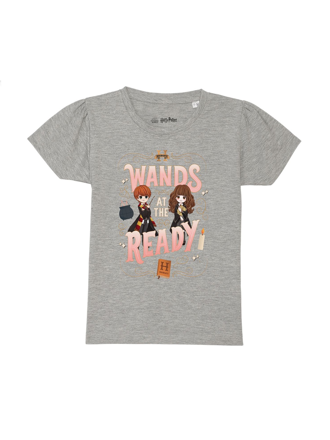 

Harry Potter by Wear Your Mind Girls Grey Printed T-shirt