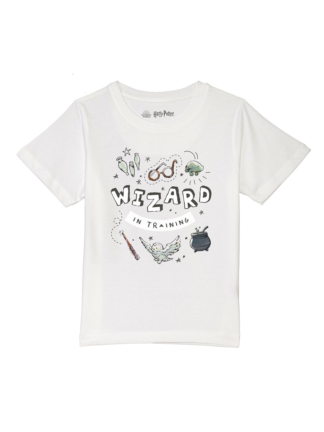 

Harry Potter by Wear Your Mind Boys White Printed T-shirt