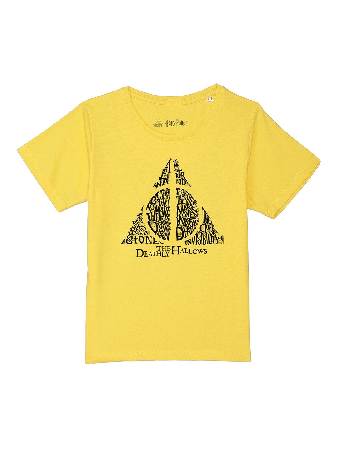 

Harry Potter by Wear Your Mind Boys Yellow Printed Pure Cotton T-shirt