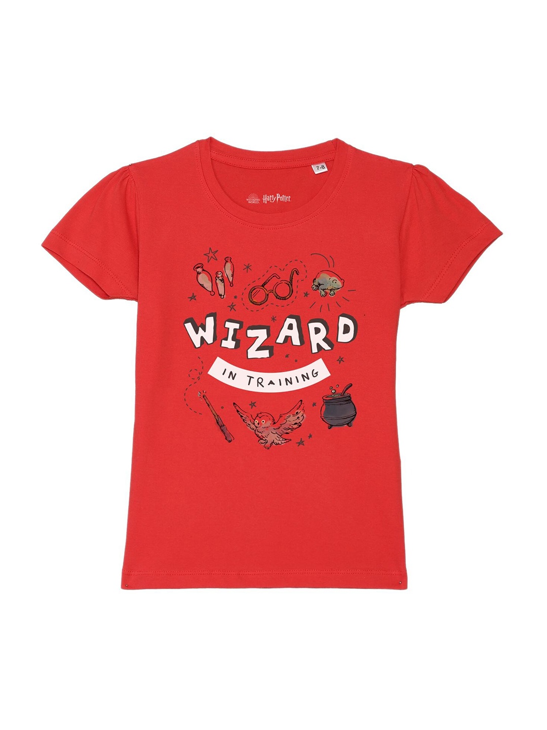 

Harry Potter by Wear Your Mind Girls Red Harry Potter Printed Pure Cotton T-shirt