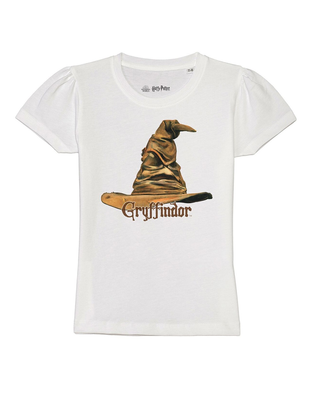

Harry Potter by Wear Your Mind Girls White Printed Pure Cotton T-shirt