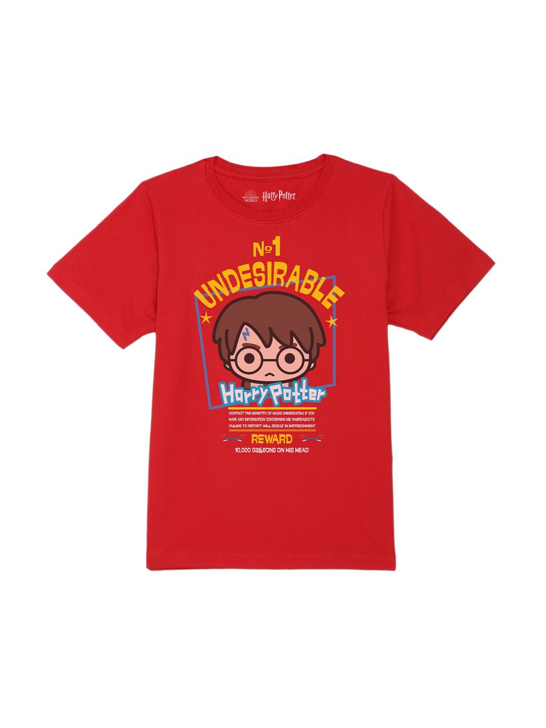 

Harry Potter by Wear Your Mind Boys Red Printed Pure Cotton T-shirt