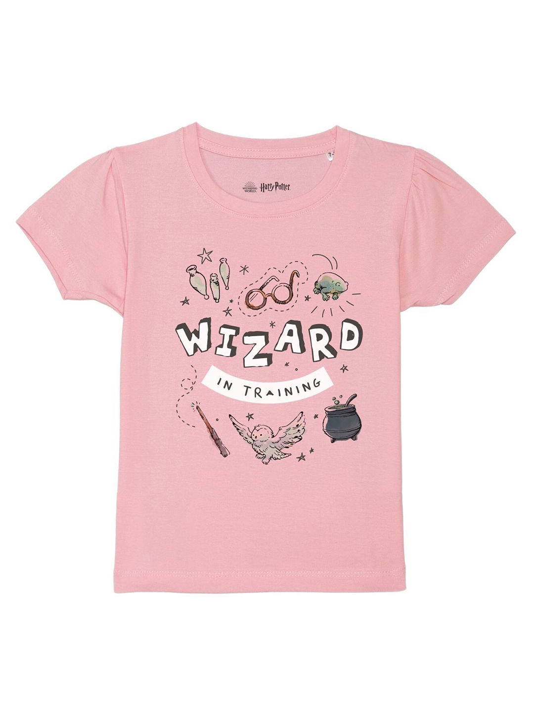 

Harry Potter by Wear Your Mind Girls Pink Printed T-shirt