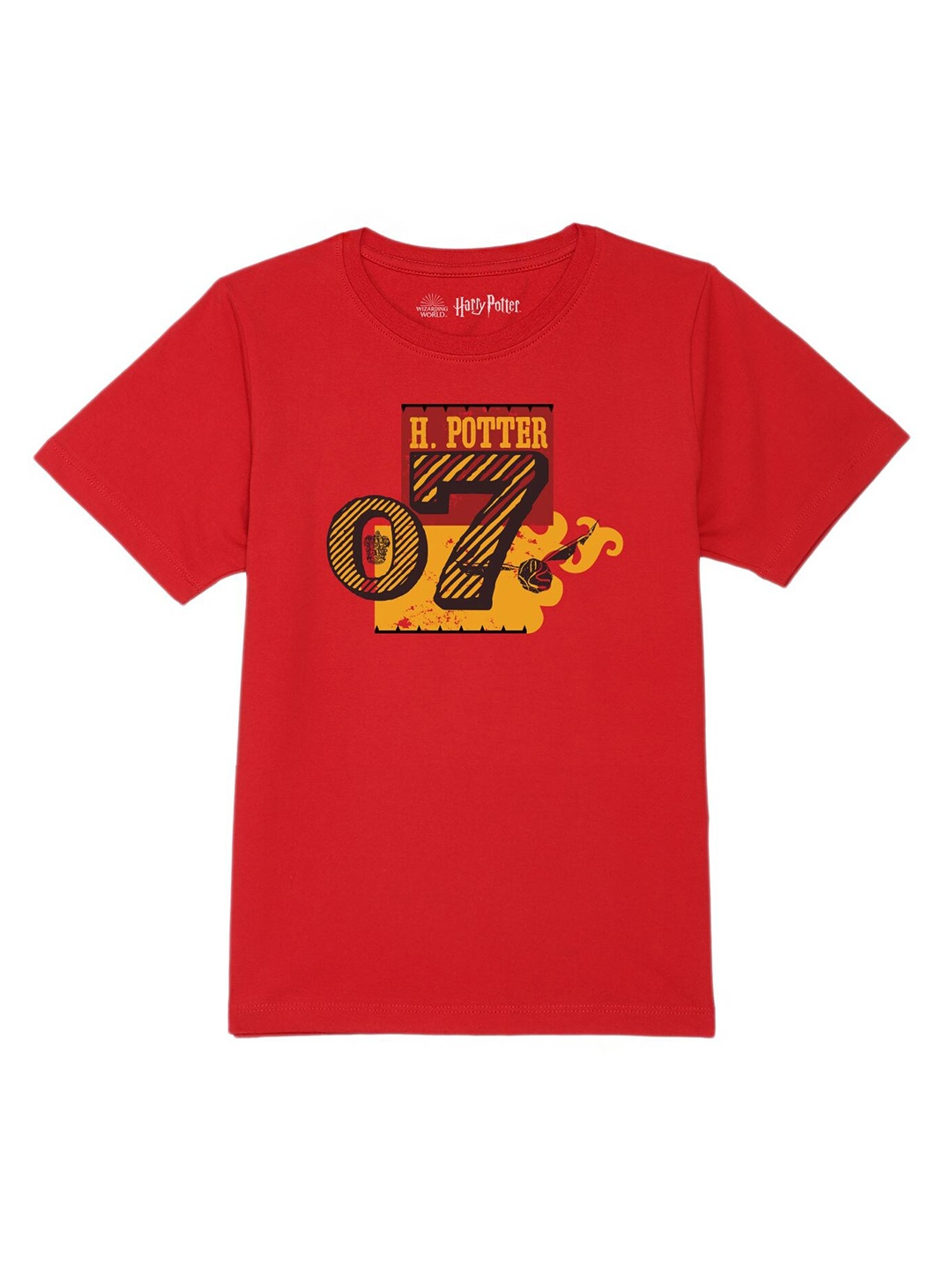 

Harry Potter by Wear Your Mind Boys Red Printed Pure Cotton T-shirt