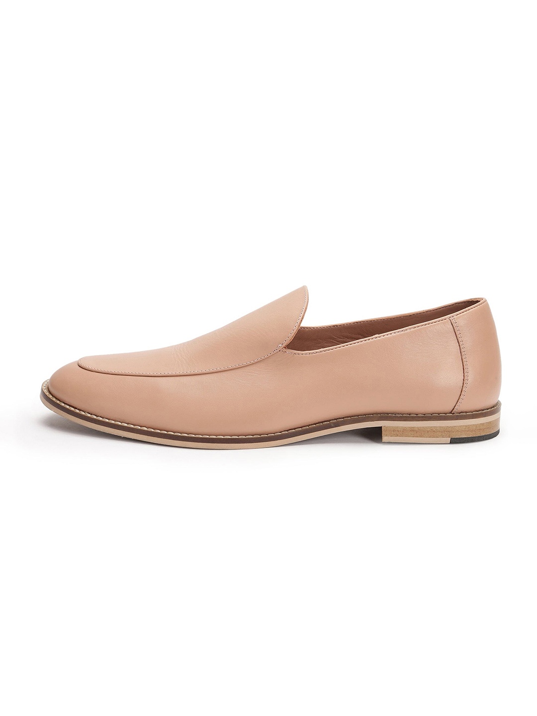 

RARE RABBIT Men Peach-Coloured Leather Loafers