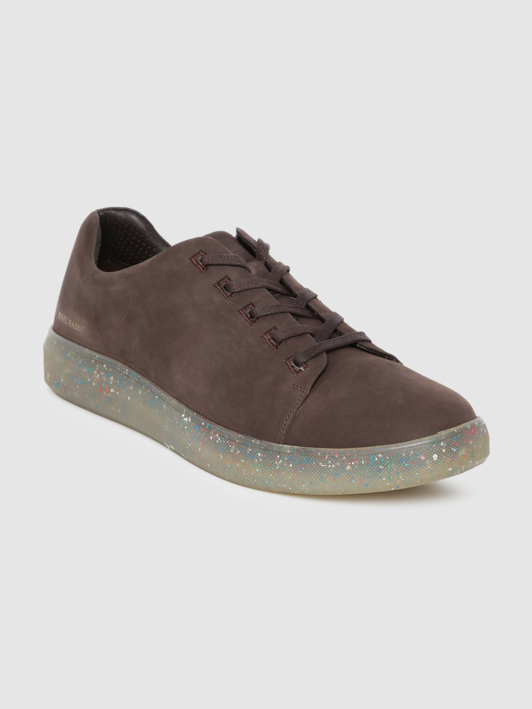 

RARE RABBIT Men Brown Nubuck Sneakers