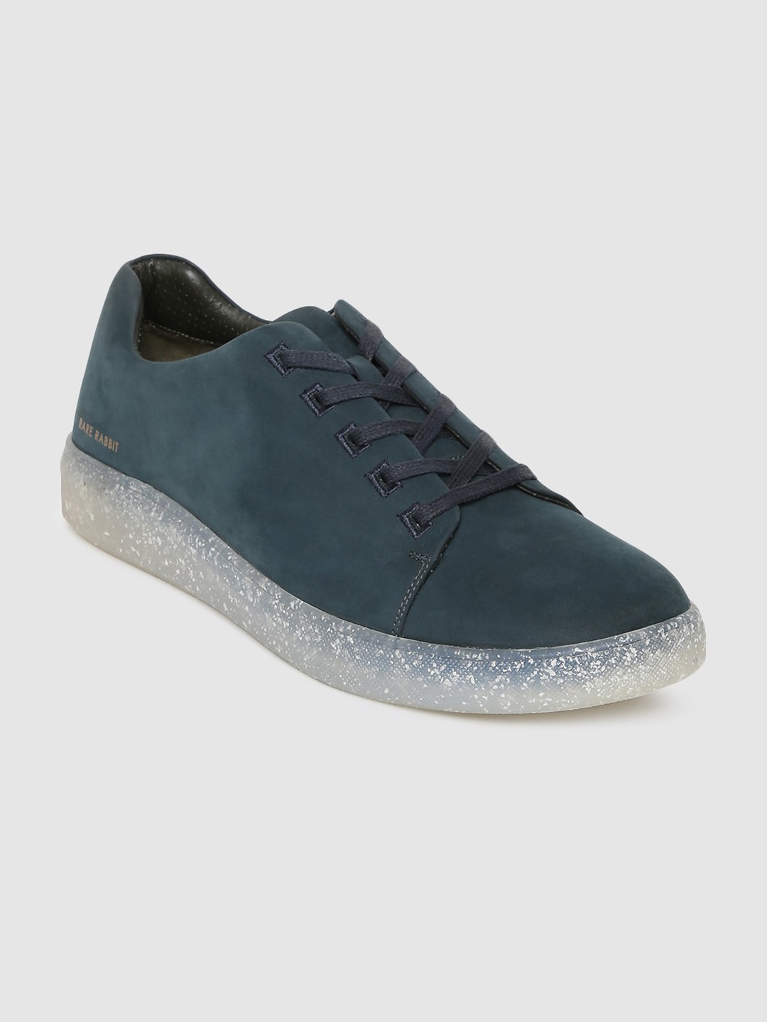 

RARE RABBIT Men Green Perforations Nubuck Sneakers