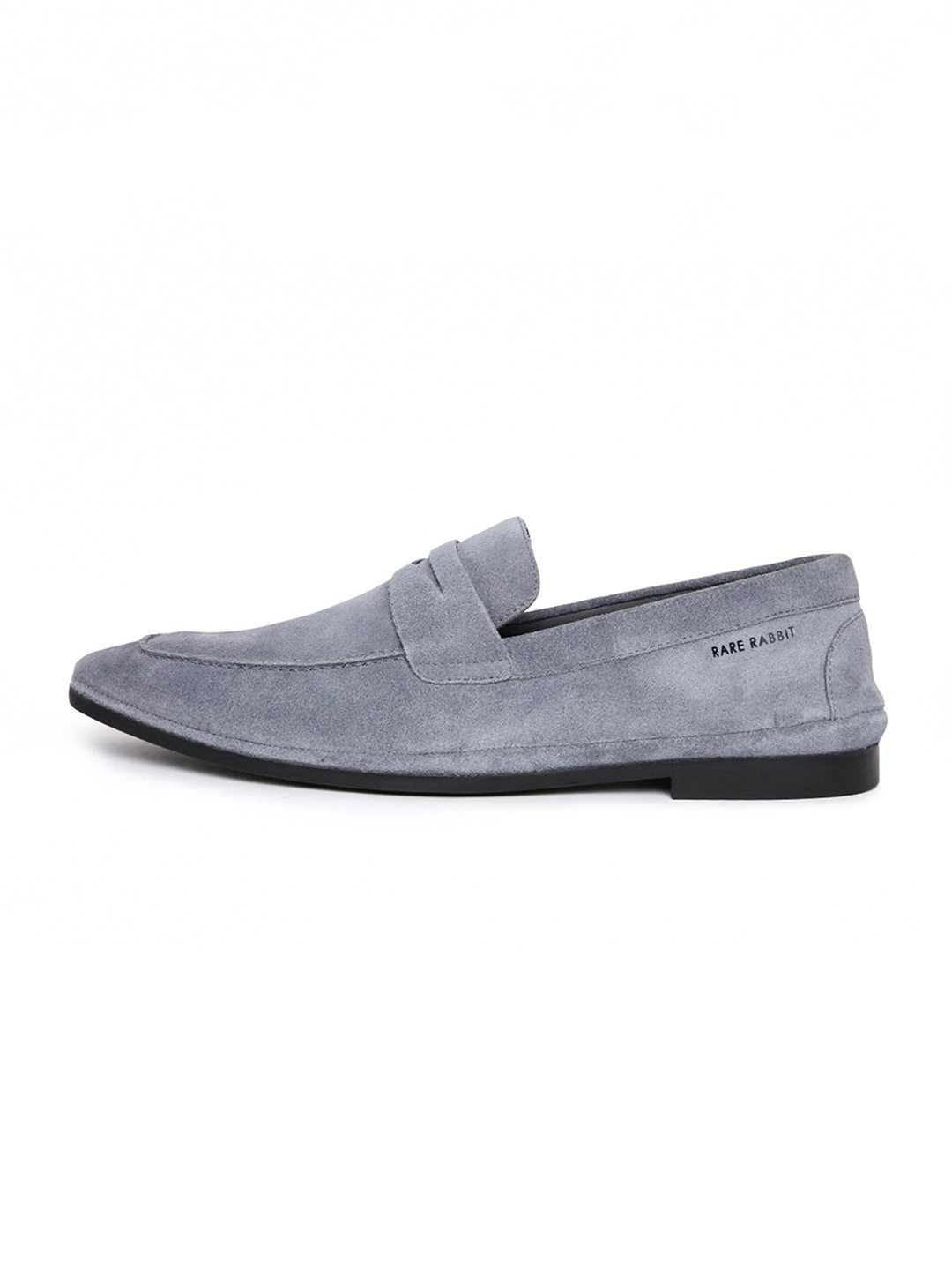 

RARE RABBIT Men Hare Suede Loafers, Grey