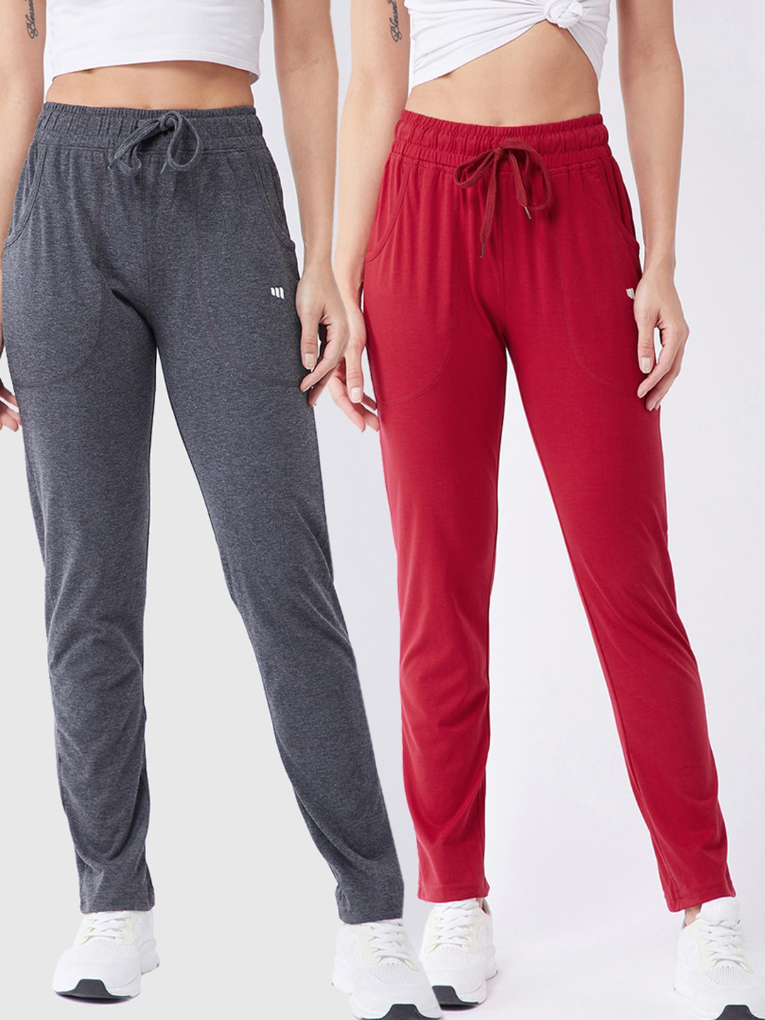

Modeve Women Pack Of 2 Track Pants, Grey