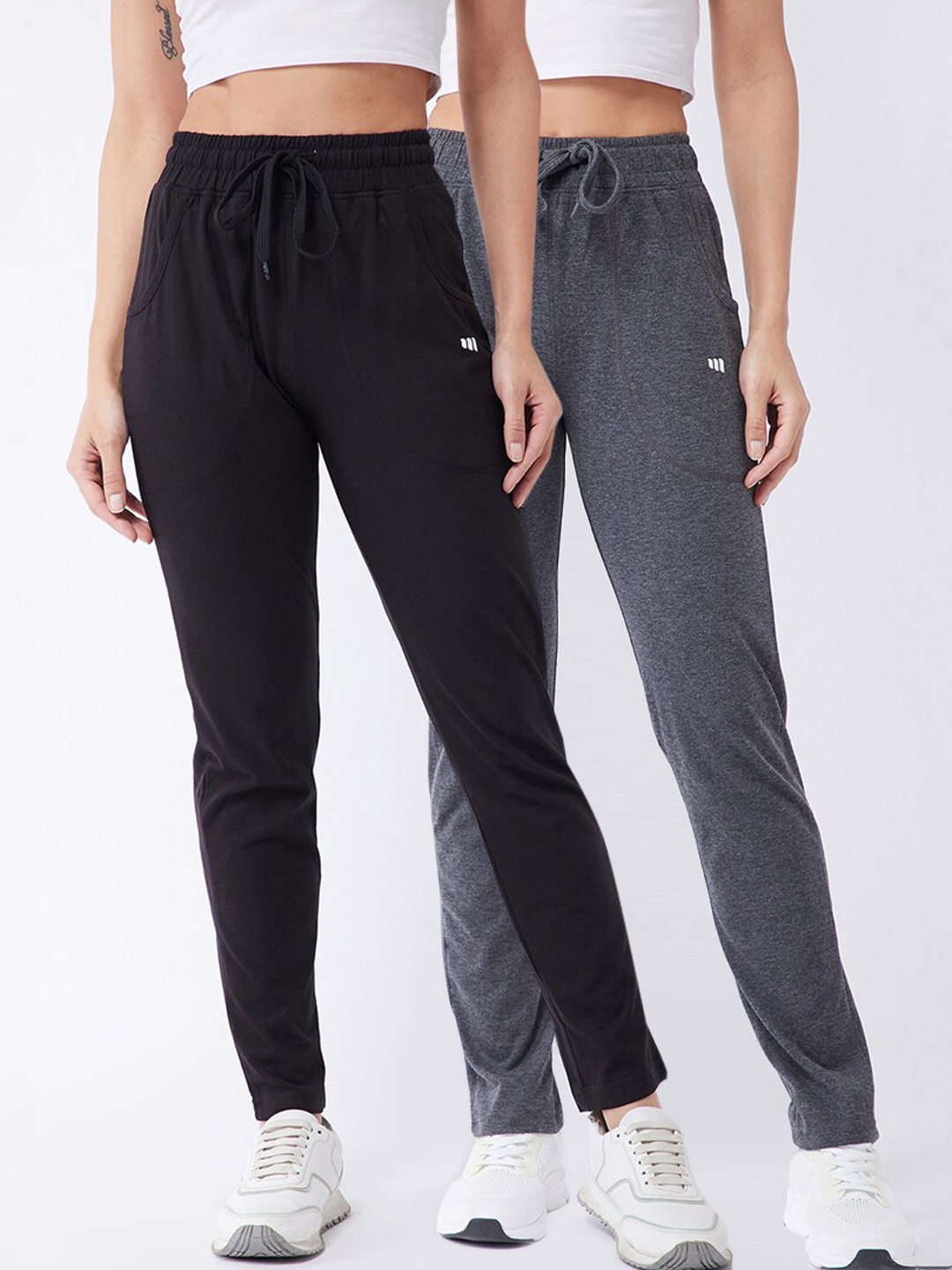 

Modeve Women Pack Of 2 Track Pants, Black