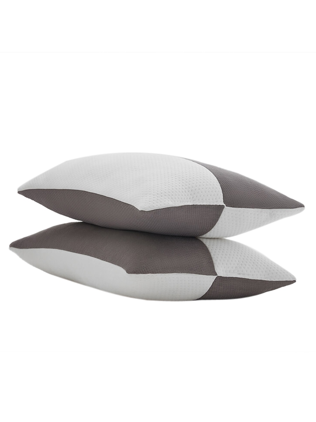 

LA VERNE Set Of 2 White & Grey Patterned Pillow