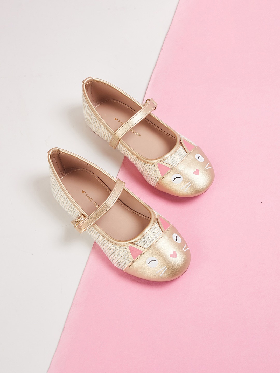 

Fame Forever by Lifestyle Girls Yellow Woven Design PU Loafers