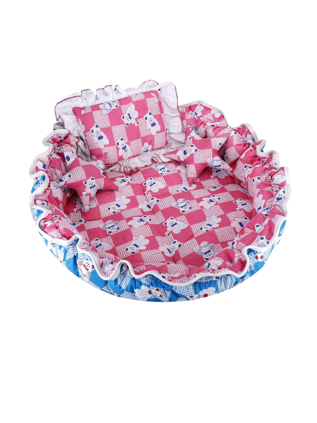 

DearJoy Kids Blue & Pink Printed Reversible Nest Bedding Set