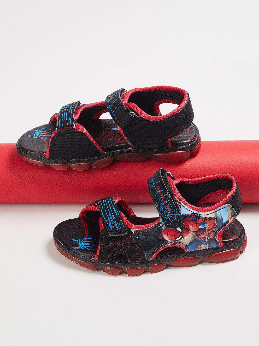 

Fame Forever by Lifestyle Boys Black & Red PU Comfort Sandals