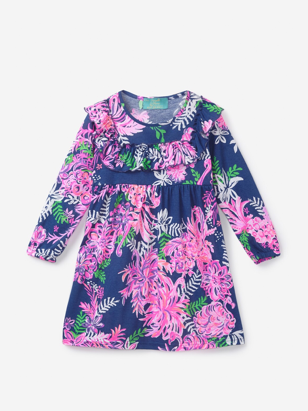 

Hopscotch Girls Blue Floral A-Line Dress