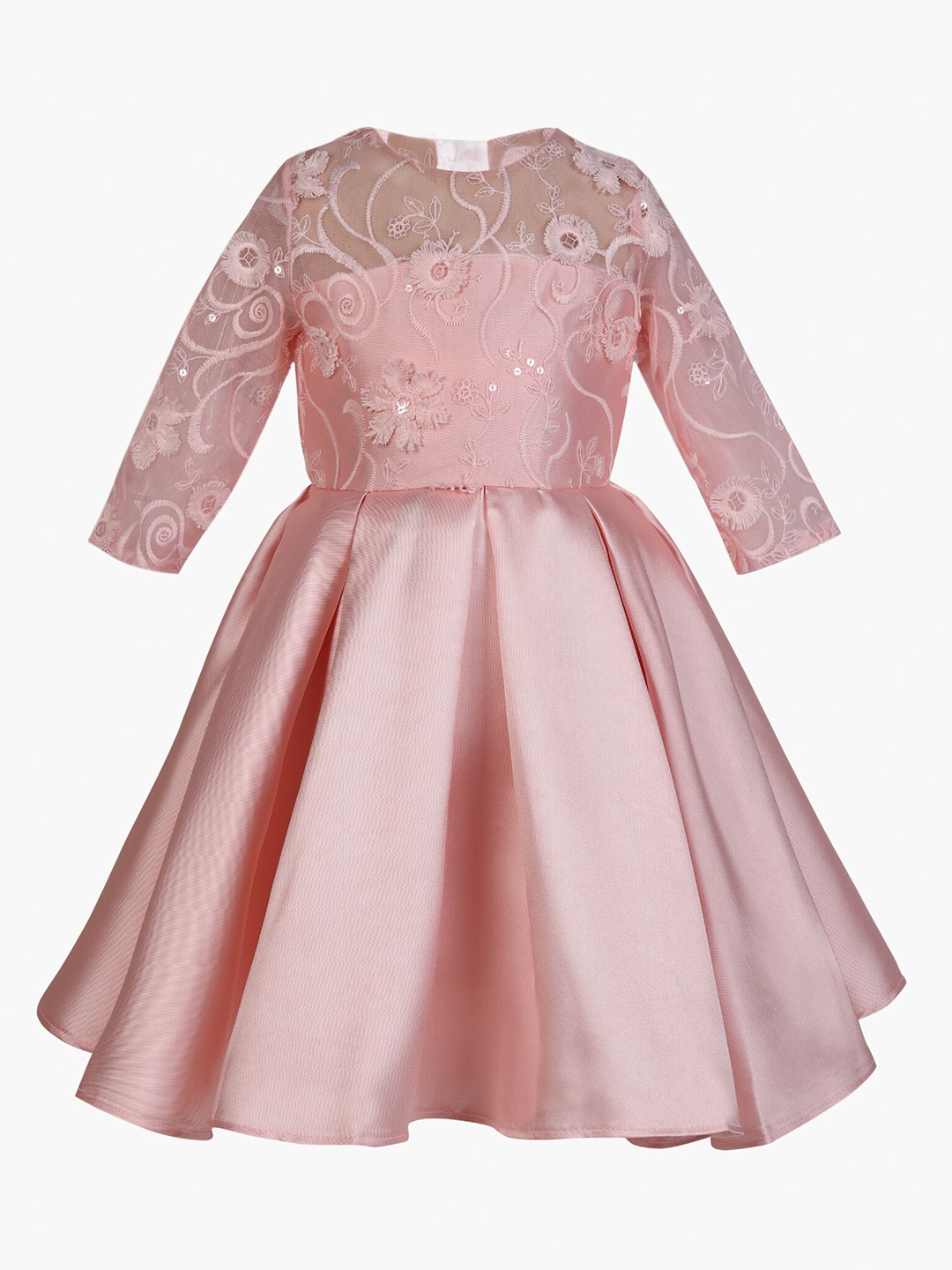 

Hopscotch Pink Embellished Chiffon Dress