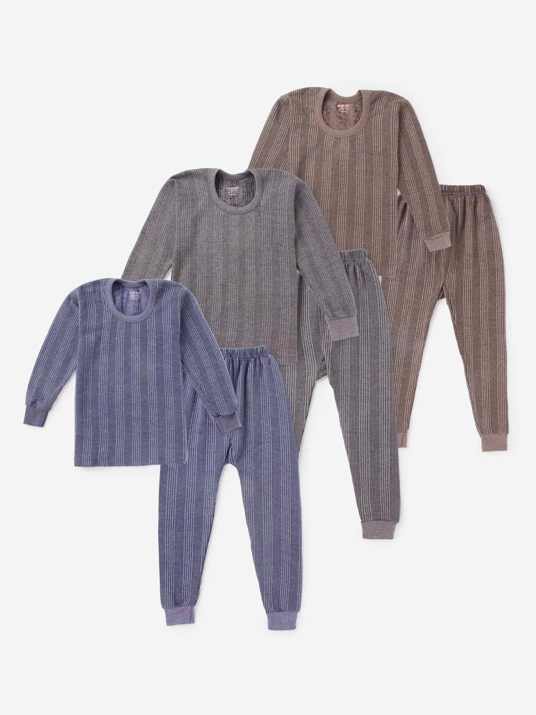 

Hopscotch Kids Pack Of 3 Multicoloured Casual Thermal Set, Multi