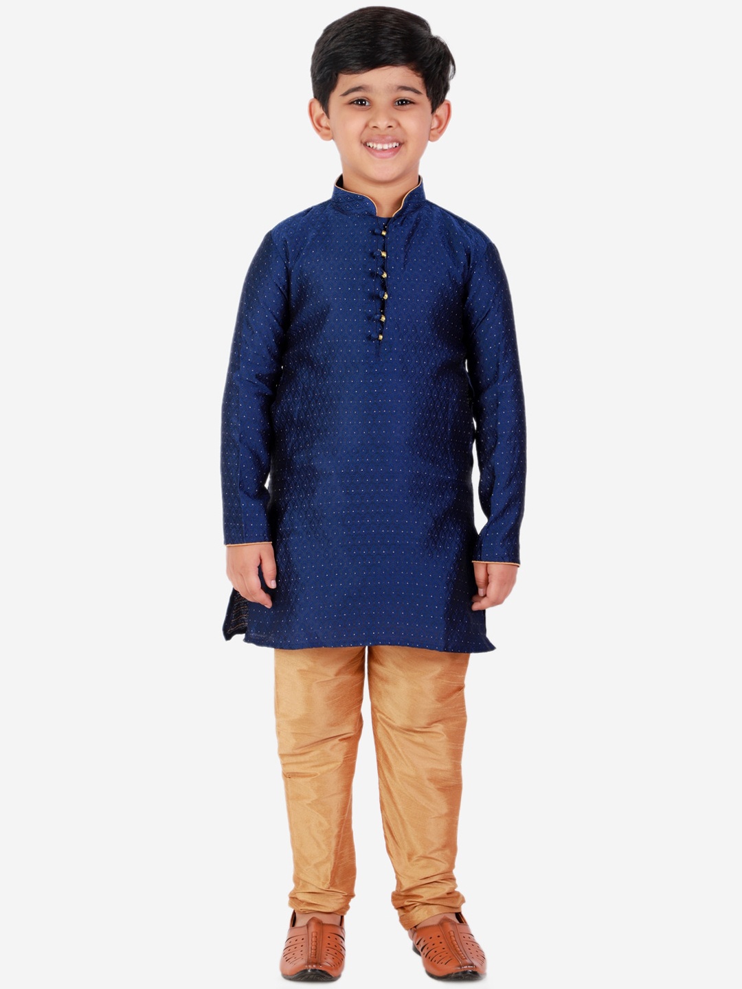 

Pro-Ethic STYLE DEVELOPER Boys Navy Blue Kurta with Churidar