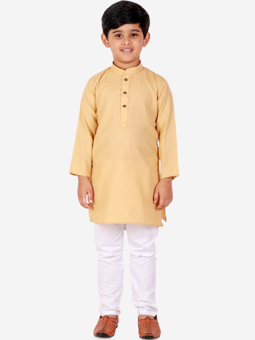 

Pro-Ethic STYLE DEVELOPER Boys Beige & White Kurta with Pyjamas