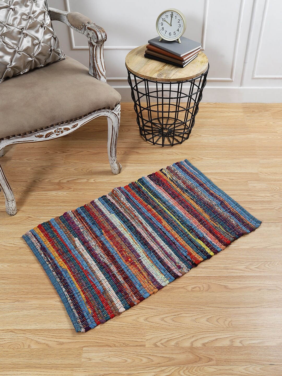 

SANDED EDGE Multi-Coloured Set of 3 Cotton Rugs