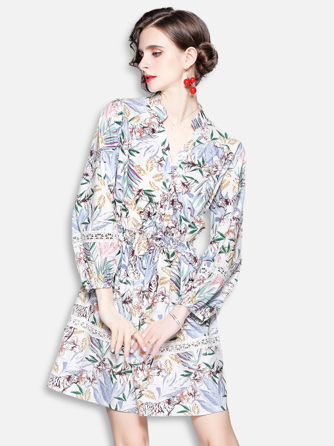 

JC Collection Multicoloured Floral Shirt Dress, Multi