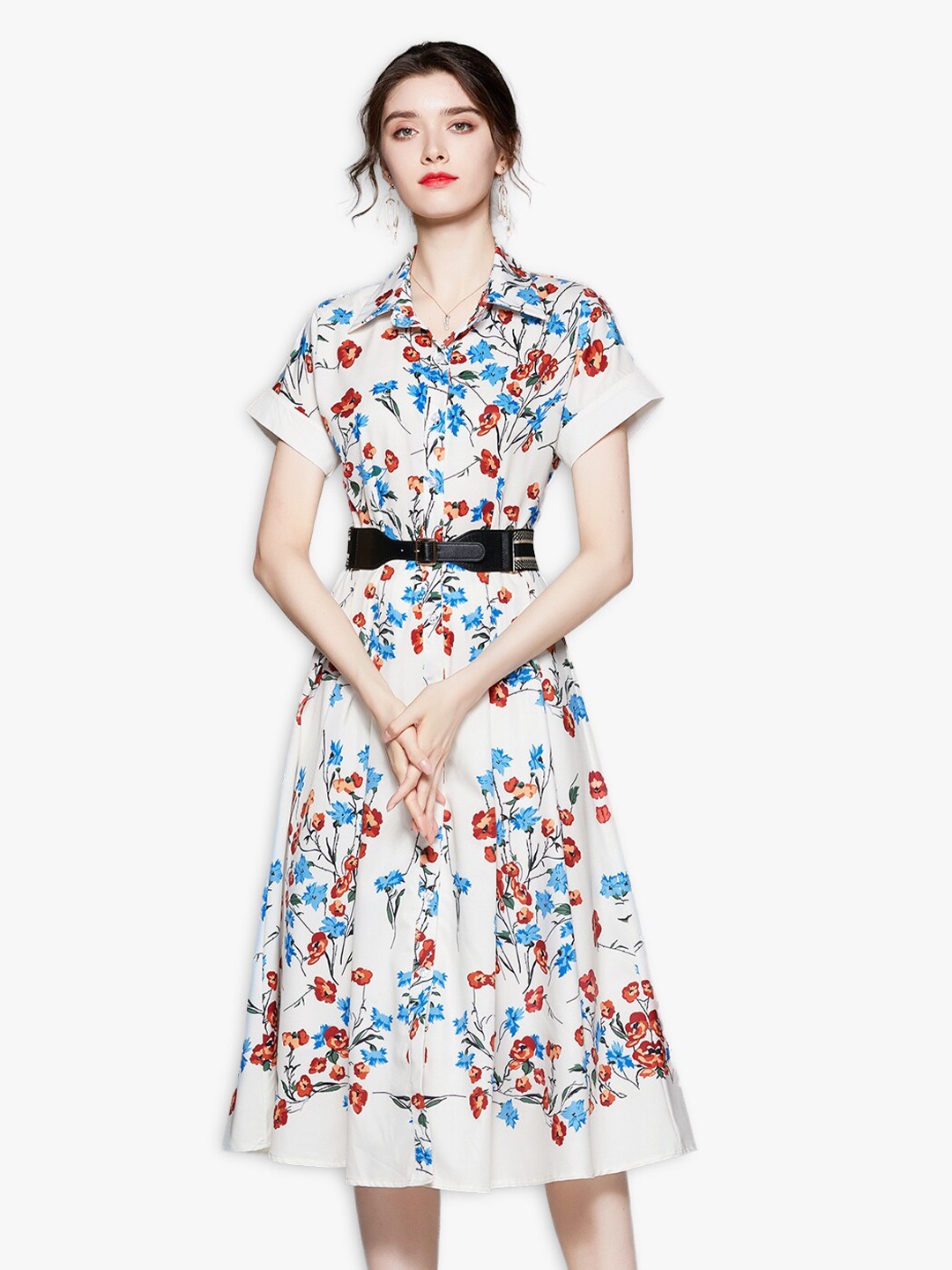 

JC Collection Multicoloured Floral Midi Dress, Multi