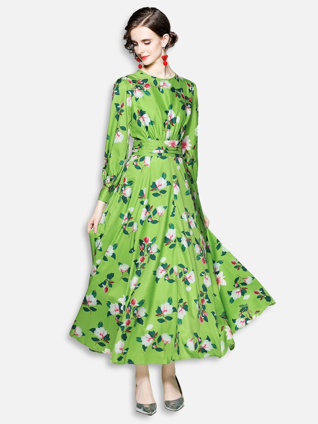 

JC Collection Green Floral Maxi Dress