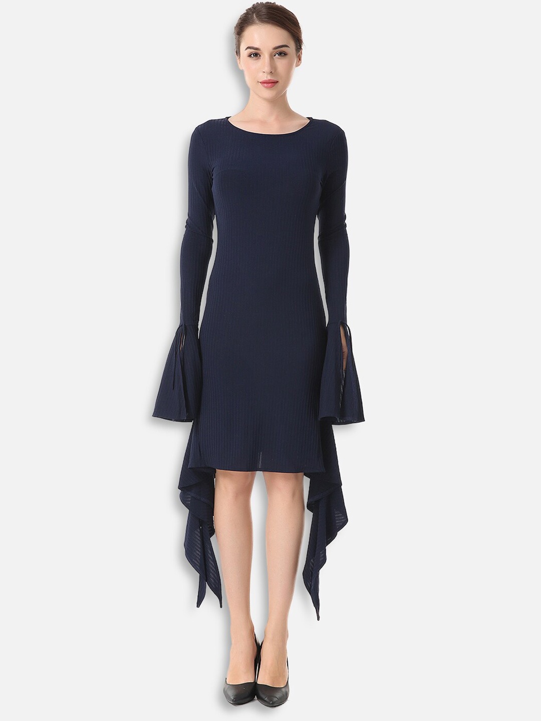 

JC Collection Navy Blue A-Line Dress