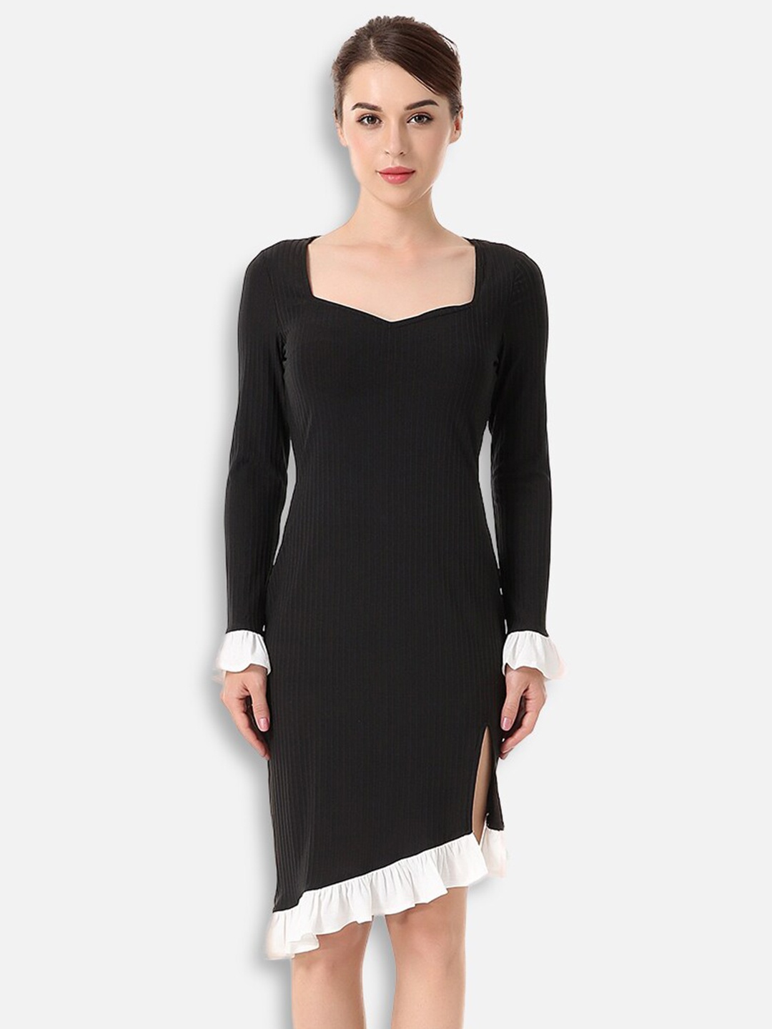 

JC Collection Black Sweetheart Neck Sheath Dress