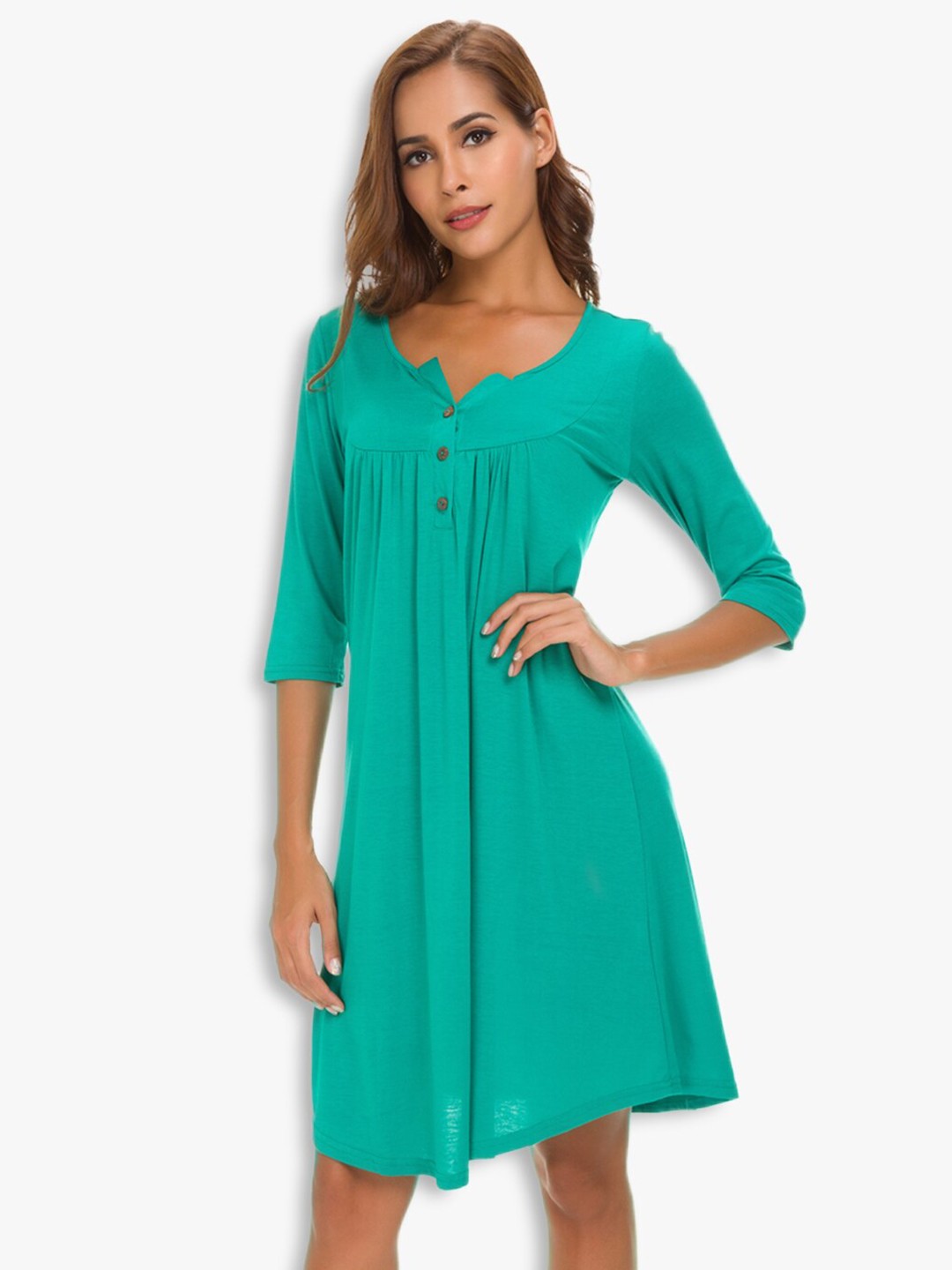 

JC Collection Green A-Line Dress