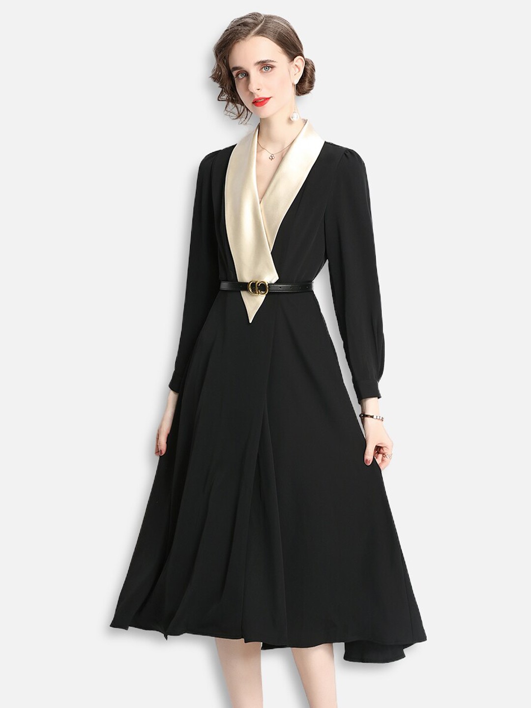 

JC Collection Black Midi Dress