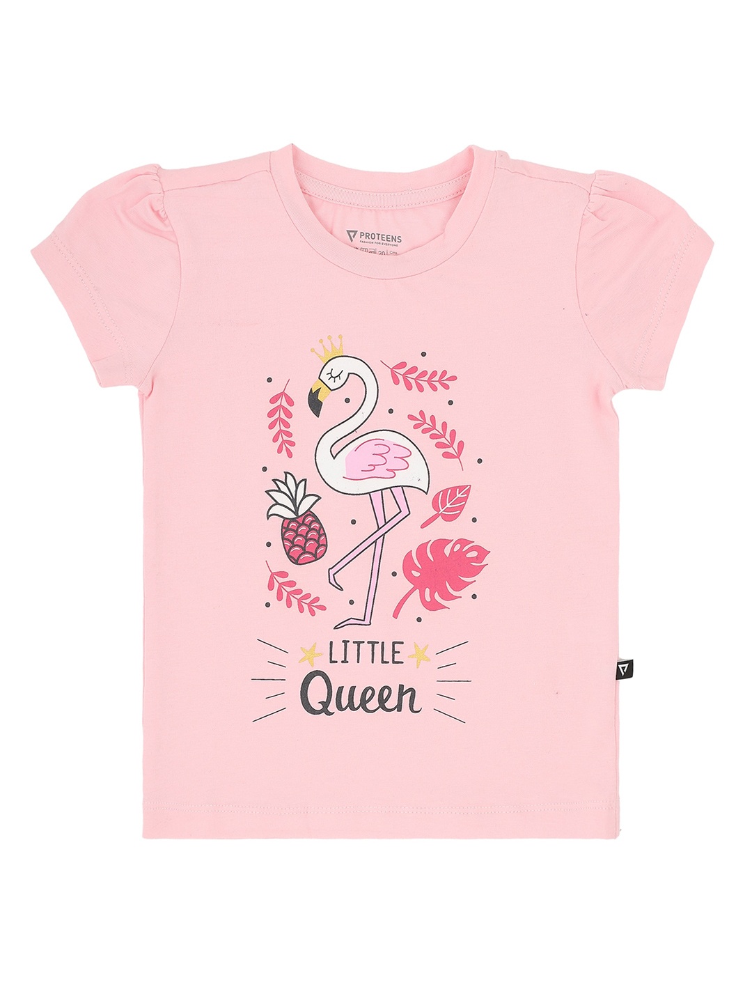 

PROTEENS Girls Pink Graphic Printed Cotton T-shirt