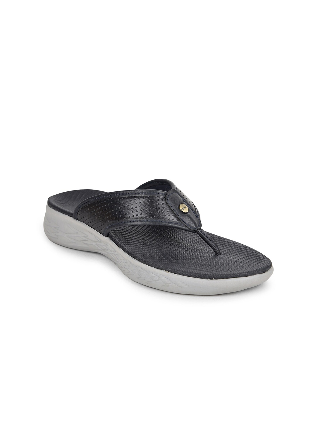 

Liberty Men Navy Blue Rubber Thong Flip-Flops