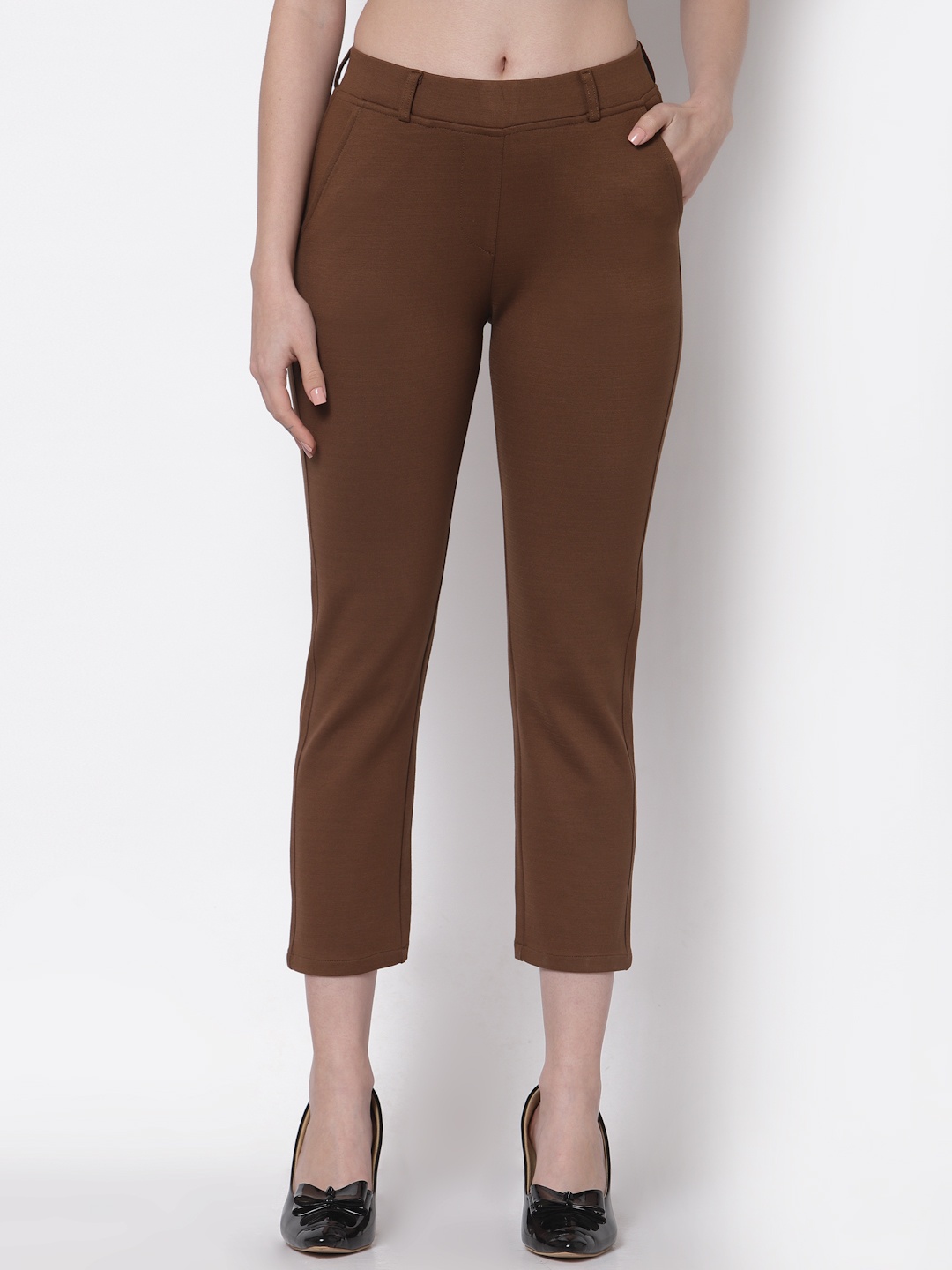 

Westwood Women Brown Solid Stretchable Jeggings