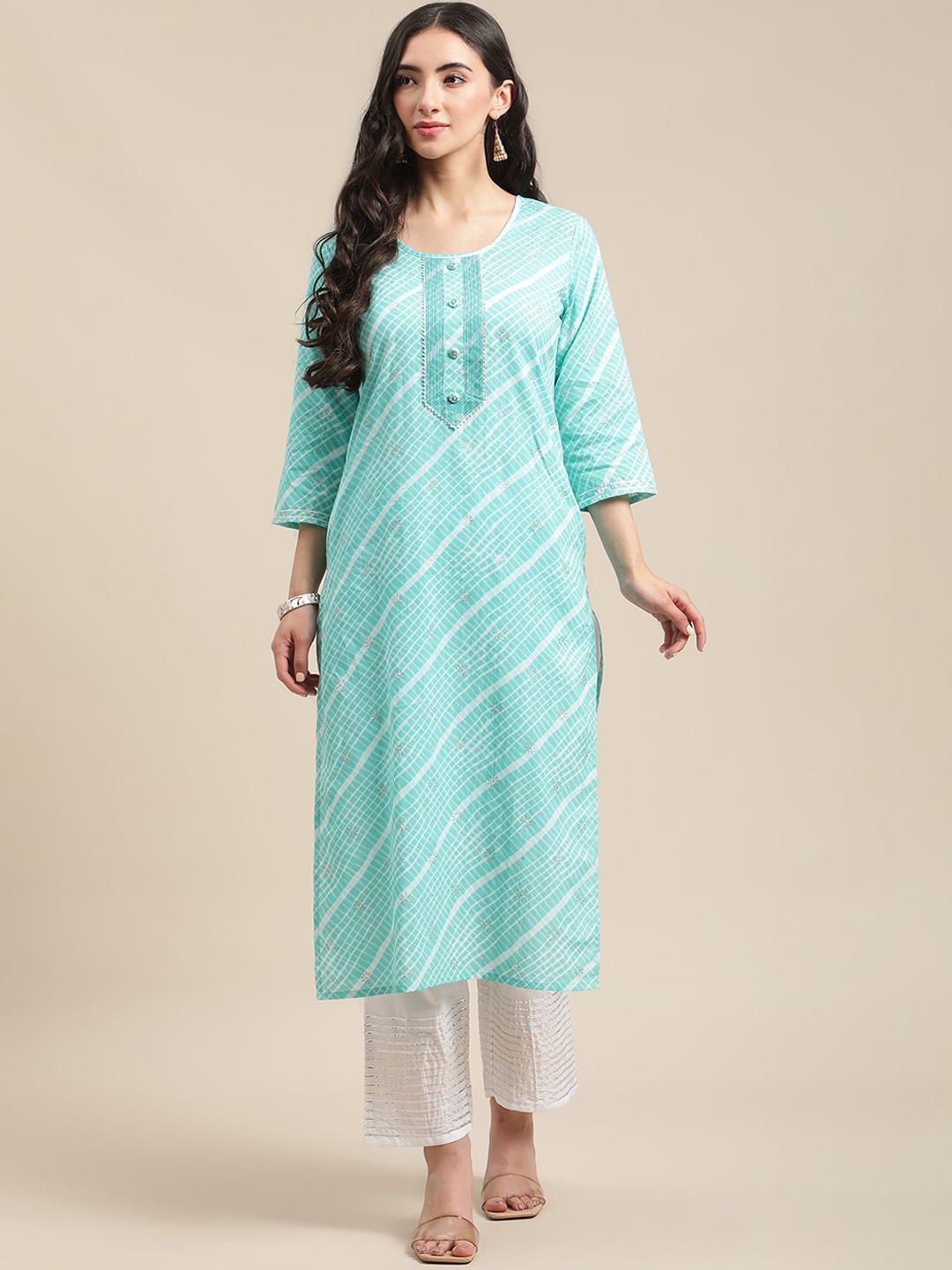 

Varanga Women Blue Printed Kurta