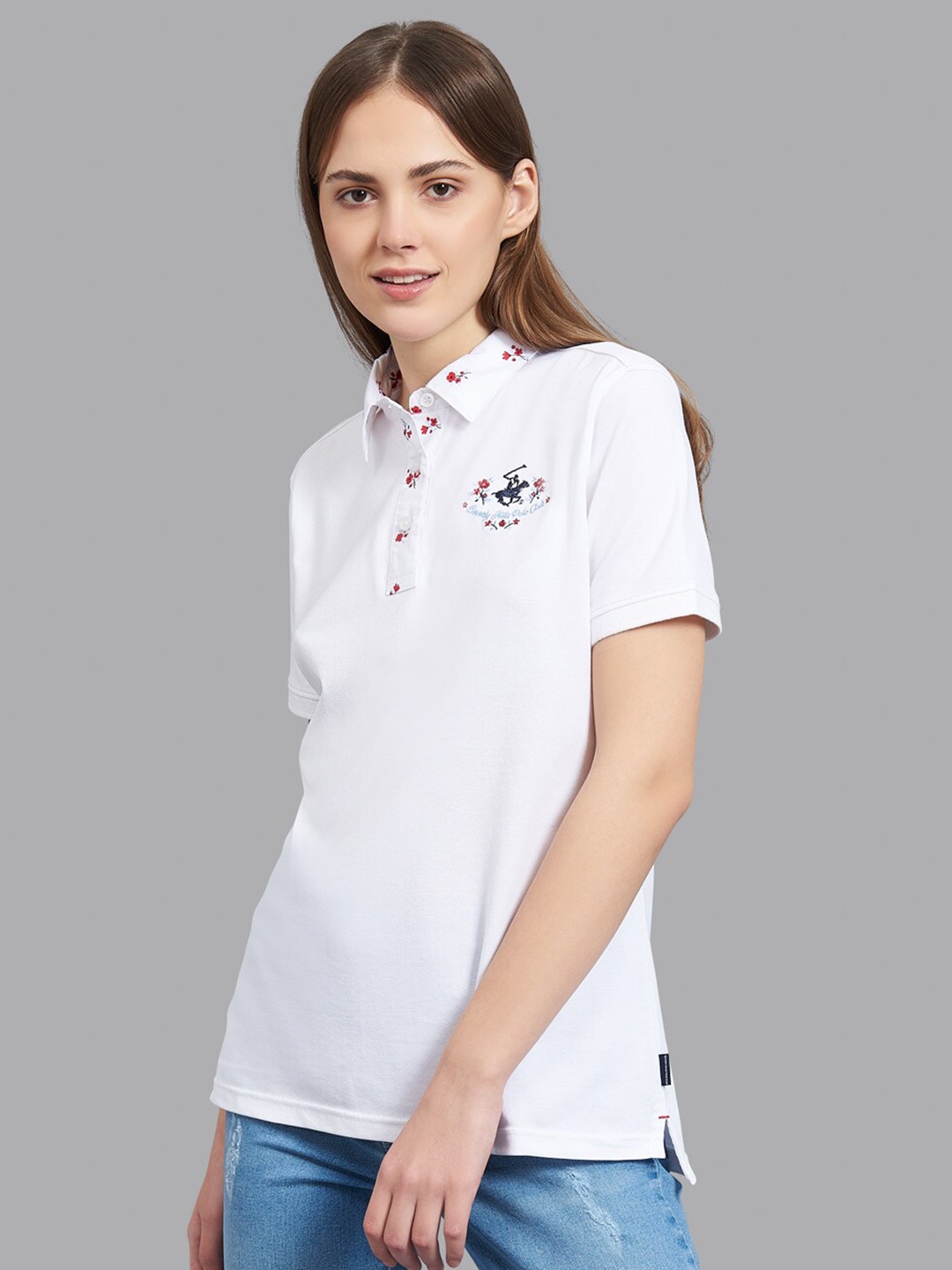 

Beverly Hills Polo Club Women White T-shirt